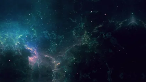 Graphic motion overlay effect loop with galaxy sky twinkling light in the space  Stock Footage 220277943
