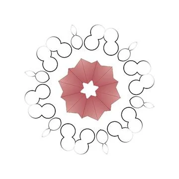 Graphic Multi Use Modern Abstract Circular Elements Background Clean Abstra.. イラスト素材