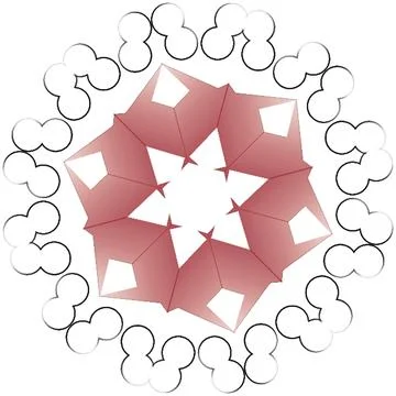 Graphic Multi Use Modern Abstract Circular Elements Background Clean Abstra.. Illustrazione stock