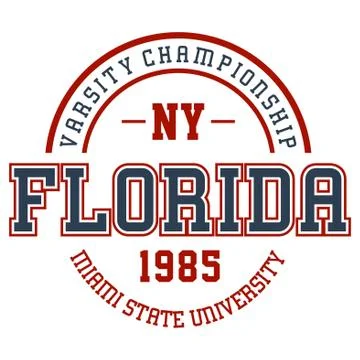 Graphic ny florida Stock Illustration