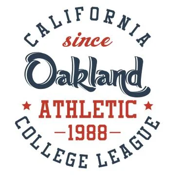 Graphic oakland athletic Illustrazione stock
