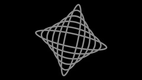Graphic object in black and white with stroboscopic and hypnotic effect. Stock Footage 119271918