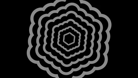 Graphic object in black and white with stroboscopic and hypnotic effect. Stock Footage 119281010
