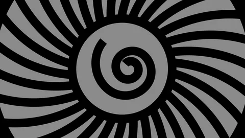 Graphic object in black and white with stroboscopic and hypnotic effect, whic Stock Footage 119355525