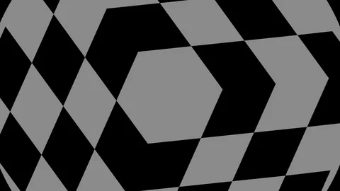 Graphic object in black and white with stroboscopic and hypnotic effect. Stock Footage 119560377