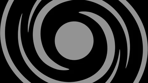 Graphic object in black and white with stroboscopic and hypnotic effect. Stock Footage 120004012