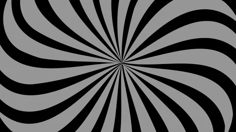 Graphic object in black and white with stroboscopic and hypnotic effect. Stock Footage 120204608
