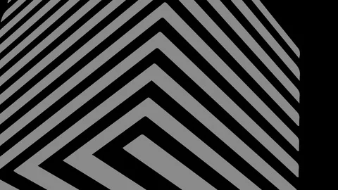 Graphic object in black and white with stroboscopic and hypnotic effect. Stock Footage 120415470
