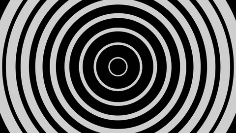 Graphic object in black and white with stroboscopic and hypnotic effect. Stock Footage 120415524