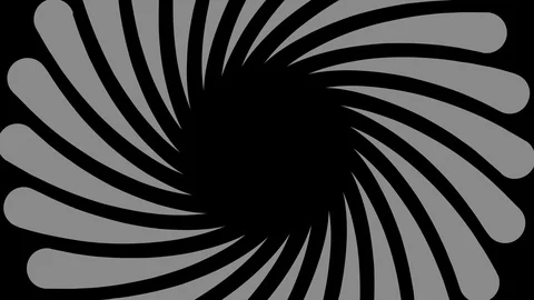 Graphic object in black and white with stroboscopic and hypnotic effect. Stock Footage 120588193