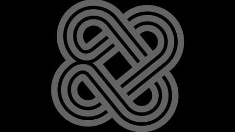 Graphic object in black and white with stroboscopic and hypnotic effect. Video stock 120594660