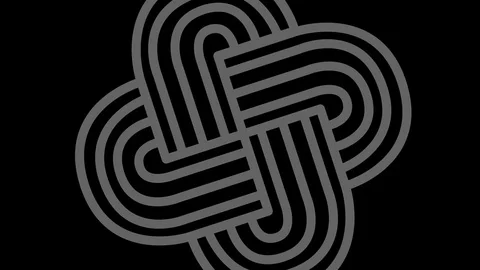 Graphic object in black and white with stroboscopic and hypnotic effect. Stock Footage 121096072