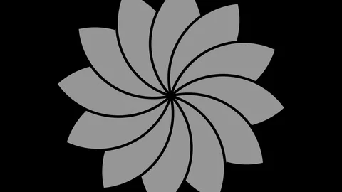Graphic object in black and white with stroboscopic and hypnotic effect. Stock Footage 121345815