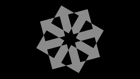 Graphic object in black and white with stroboscopic and hypnotic effect. Stock Footage 121345891