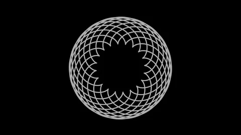 Graphic object in black and white with stroboscopic and hypnotic effect. Stock Footage 121403756