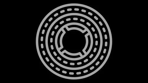 Graphic object in black and white with stroboscopic and hypnotic effect. Stock Footage 121705525