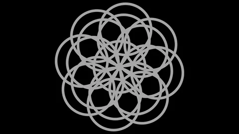 Graphic object in black and white with stroboscopic and hypnotic effect. Stock Footage 121705552