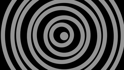 Graphic object in black and white with stroboscopic and hypnotic effect. Stock Footage 121954047