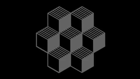 Graphic object in black and white with stroboscopic and hypnotic effect. Stock Footage 121954109