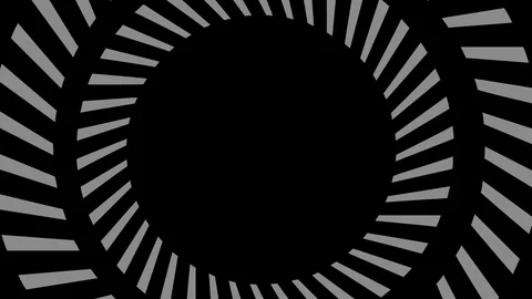 Graphic object in black and white with stroboscopic and hypnotic effect. Stock Footage 121954122