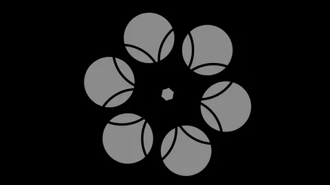 Graphic object in black and white with stroboscopic and hypnotic effect. Stock Footage 122561839