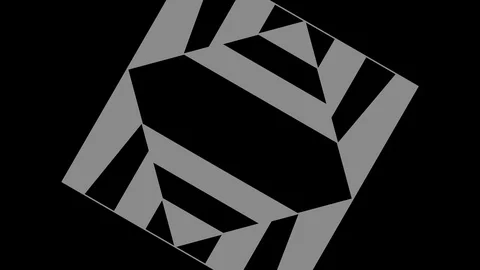 Graphic object in black and white with stroboscopic and hypnotic effect. Stock Footage 122835104