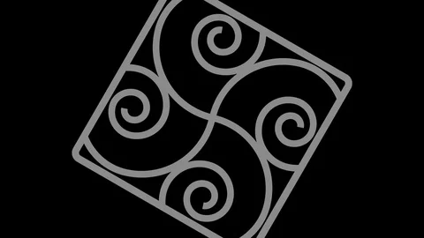 Graphic object in black and white with stroboscopic and hypnotic effect. Stock Footage 123065346