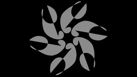Graphic object in black and white with stroboscopic and hypnotic effect. Stock Footage 123065426