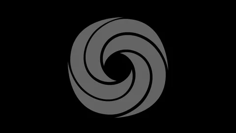 Graphic object in black and white with stroboscopic and hypnotic effect. Stock Footage 123337856