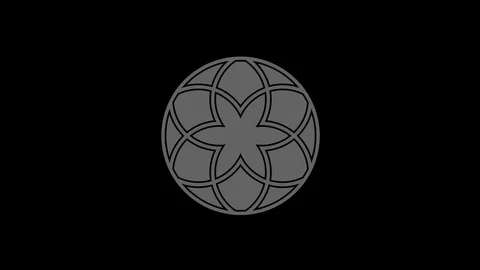 Graphic object in black and white with stroboscopic and hypnotic effect. Stock Footage 123632076