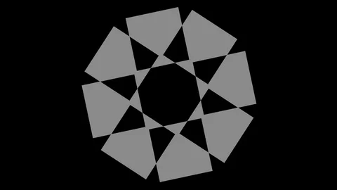 Graphic object in black and white with stroboscopic and hypnotic effect. Stock Footage 124040197