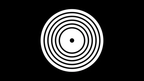 Graphic object in black and white with stroboscopic and hypnotic effect. Stock Footage 124517456