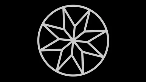 Graphic object in black and white with stroboscopic and hypnotic effect. Stock Footage 129729530