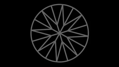Graphic object in black and white with stroboscopic and hypnotic effect. Stock Footage 129729557
