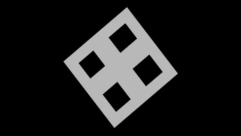 Graphic object in black and white with stroboscopic and hypnotic effect. Stock Footage 129729693