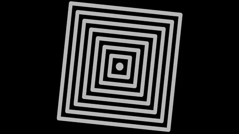 Graphic object in black and white with stroboscopic and hypnotic effect. Stock Footage 129729740