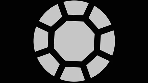 Graphic object in black and white with stroboscopic and hypnotic effect. Video stock 130251718