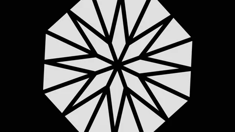 Graphic object in black and white with stroboscopic and hypnotic effect. Stock Footage 132176162