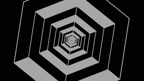 Graphic object in black and white with stroboscopic and hypnotic effect. Stock Footage 132176299