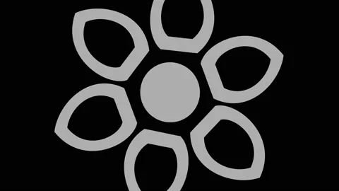 Graphic object in black and white with stroboscopic and hypnotic effect. Stock Footage 132176443