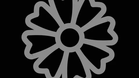 Graphic object in black and white with stroboscopic and hypnotic effect. Stock Footage 132484765