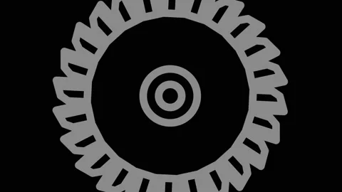 Graphic object in black and white with stroboscopic and hypnotic effect. Stock Footage 133059327
