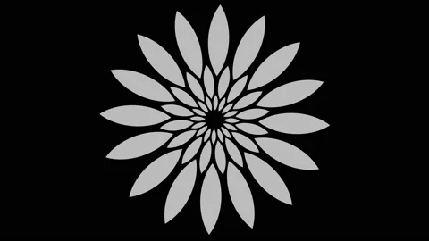 Graphic object in black and white with stroboscopic and hypnotic effect. Stock Footage 133526274