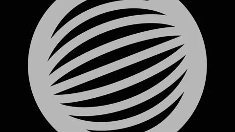 Graphic object in black and white with stroboscopic and hypnotic effect. Stock Footage 133526479