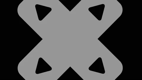 Graphic object in black and white with stroboscopic and hypnotic effect. Video stock 133782504
