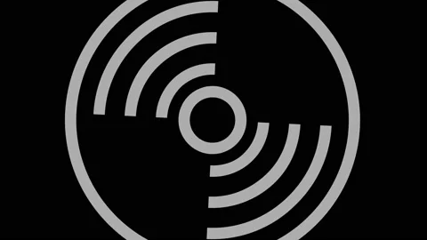 Graphic object in black and white with stroboscopic and hypnotic effect. Stock Footage 134259969