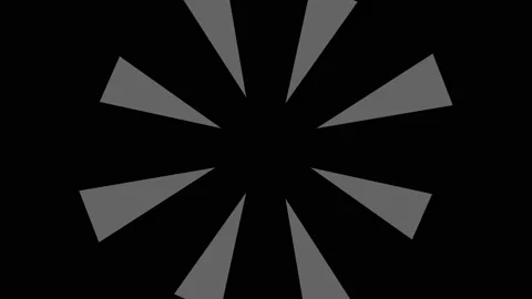 Graphic object in black and white with stroboscopic and hypnotic effect. Stock Footage 134260315