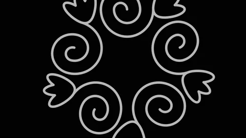 Graphic object in black and white with stroboscopic and hypnotic effect. Stock Footage 134261149
