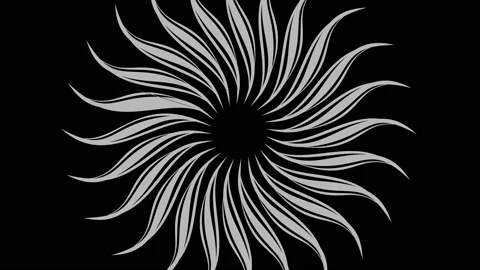 Graphic object in black and white with stroboscopic and hypnotic effect. Stock Footage 134261225