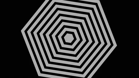 Graphic object in black and white with stroboscopic and hypnotic effect. Stock Footage 134675784